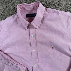 Ralph Lauren Pink Oxford‎ Button Down Shirt Pony Logo XL mens preppy casual
